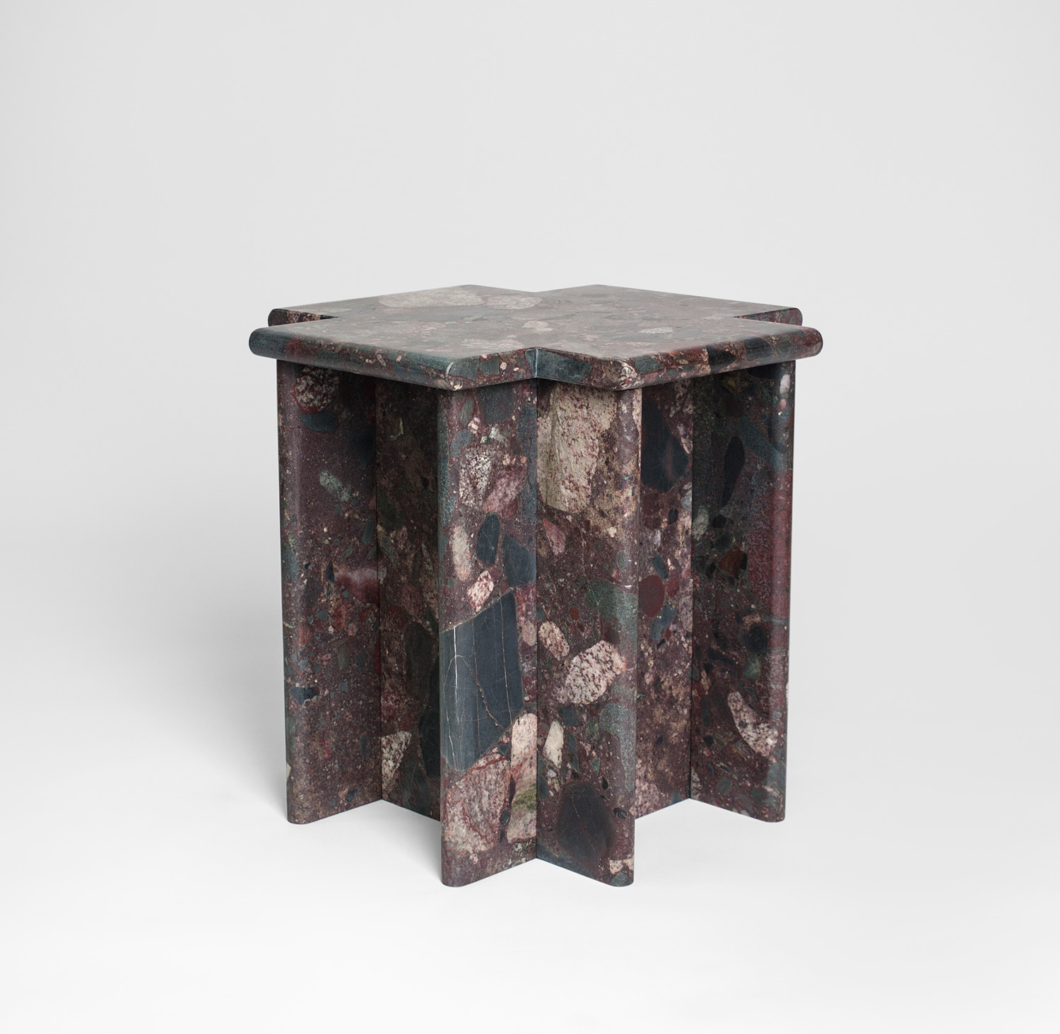 Ziggurat Side Table - Palladium Granite