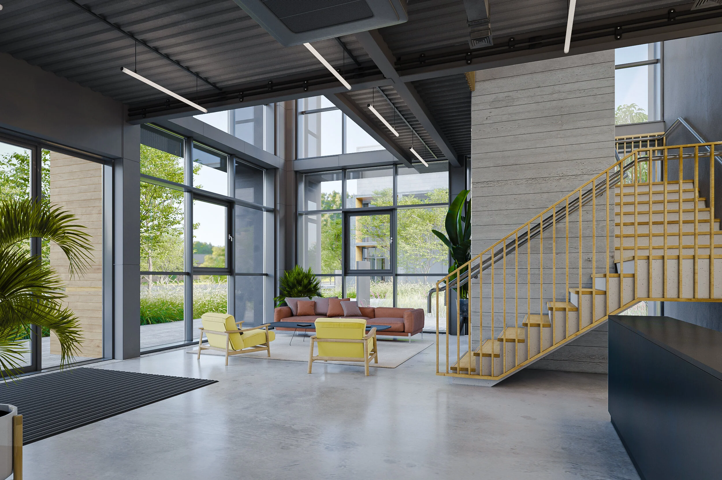 CGI: interior lobby