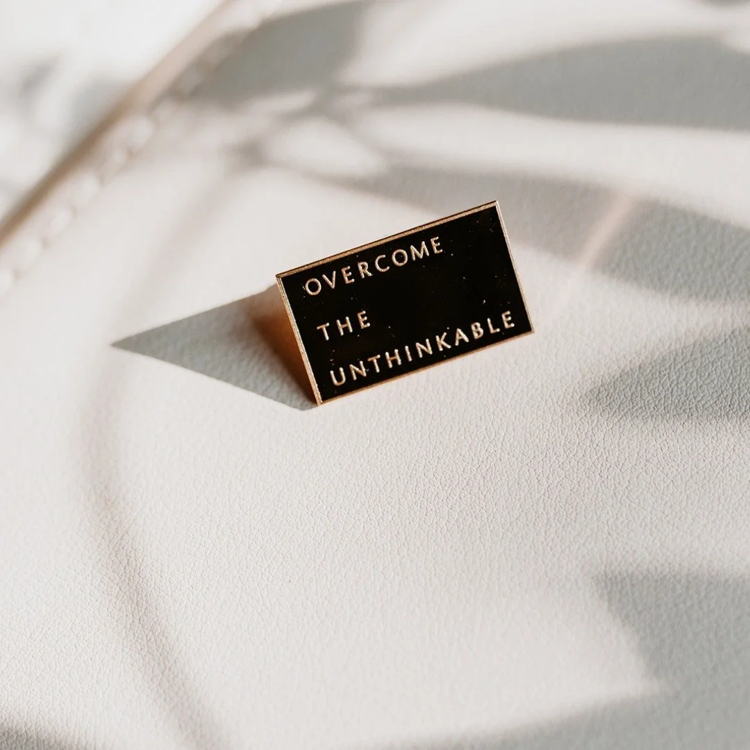 Looking for a gift that inspires?  The 'Overcome the Unthinkable' pin is perfect for leaders, friends, and anyone on a growth journey. Order yours today at www.LivelyParadox.com. #InspirationOnTheGo #LeadershipGifts