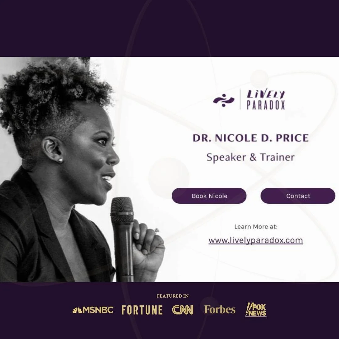 Start your year by investing in growth and leadership.  Dr. Nicole D. Price, featured in MSNBC, CNN, and Forbes, brings a fresh perspective on leading with empathy and results. Book her today and experience transformational leadership training. Visit