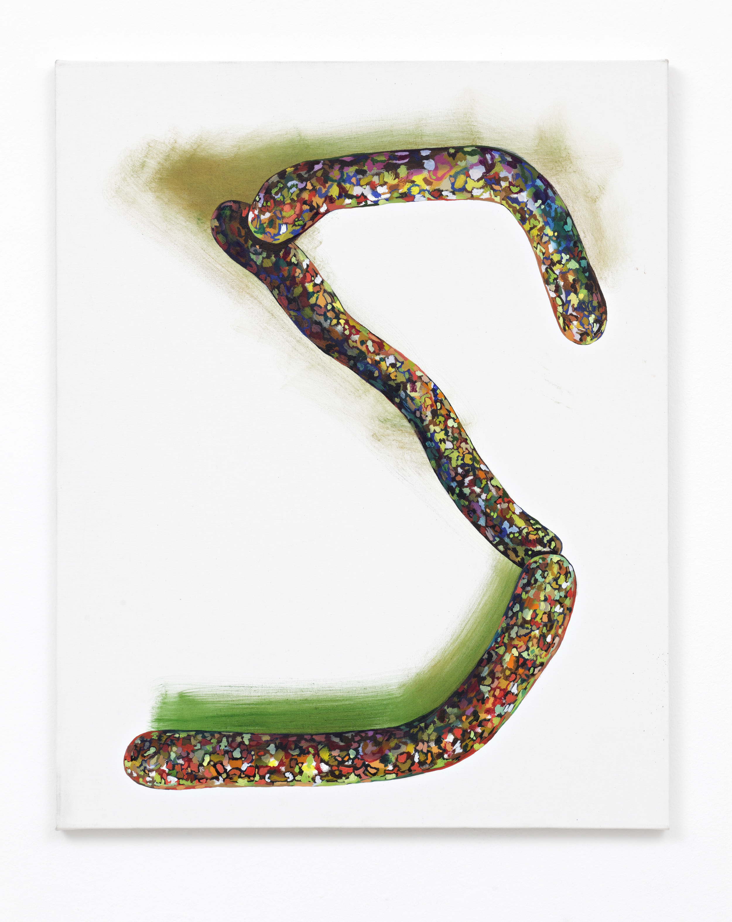   S , 2015  Oil on canvas  24 x 30 inches&nbsp;  From the  Glyph &nbsp;series&nbsp; 