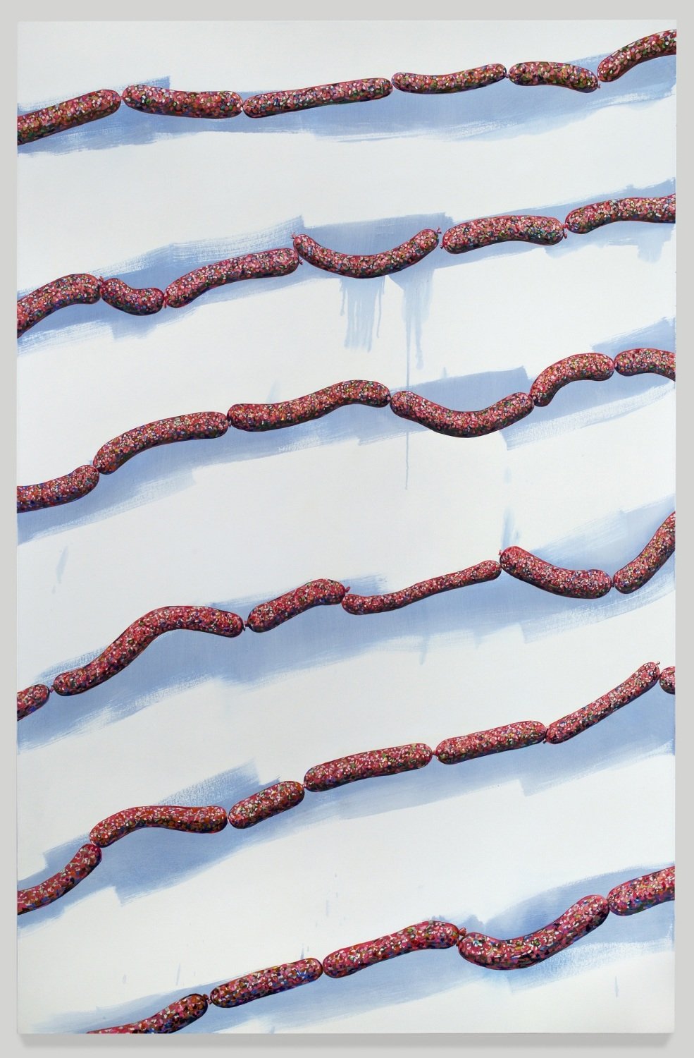  Untitled (The Production Line of Happiness I), 2015  Oil on canvas  Installed at This Condition at Regina Rex  &nbsp; http://reginarex.org/exhibition.asp?exID=561  