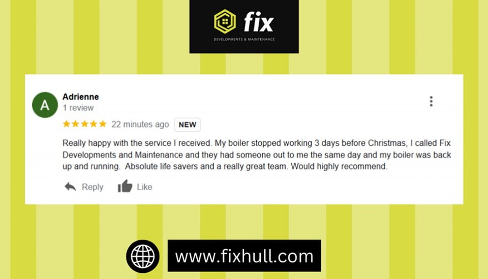𝘼𝙣𝙤𝙩𝙝𝙚𝙧 𝙂𝙧𝙚𝙖𝙩 𝙂𝙤𝙤𝙜𝙡𝙚 𝙍𝙚𝙫𝙞𝙚𝙬 😄🌟

It was fantastic to find that we received a further 5-star review from one of our customers, for some boiler work we completed before Christmas 😁

Always amazing to gain this fabulous feedbac
