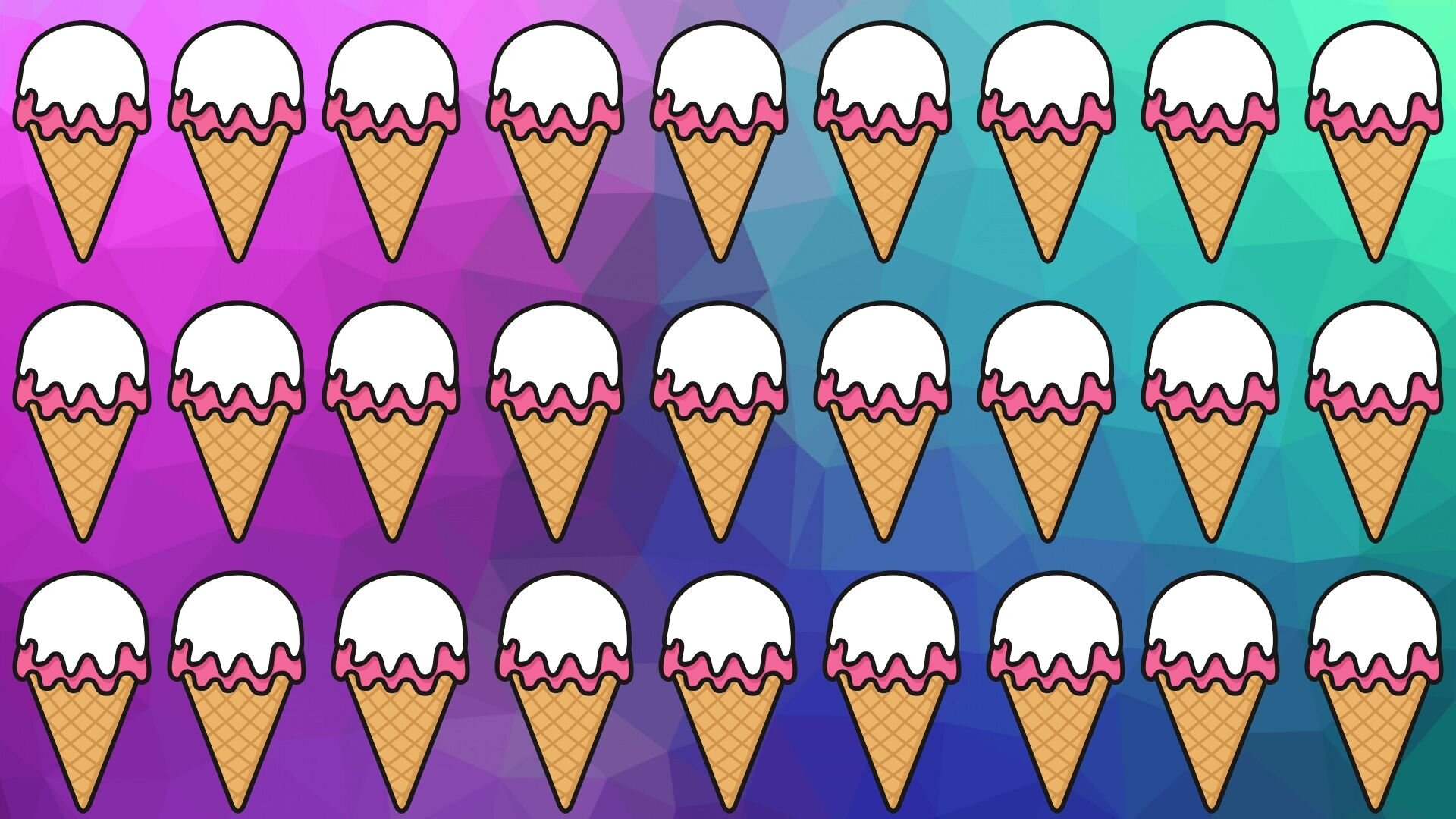 Rainbow Ice cream Zoom Background