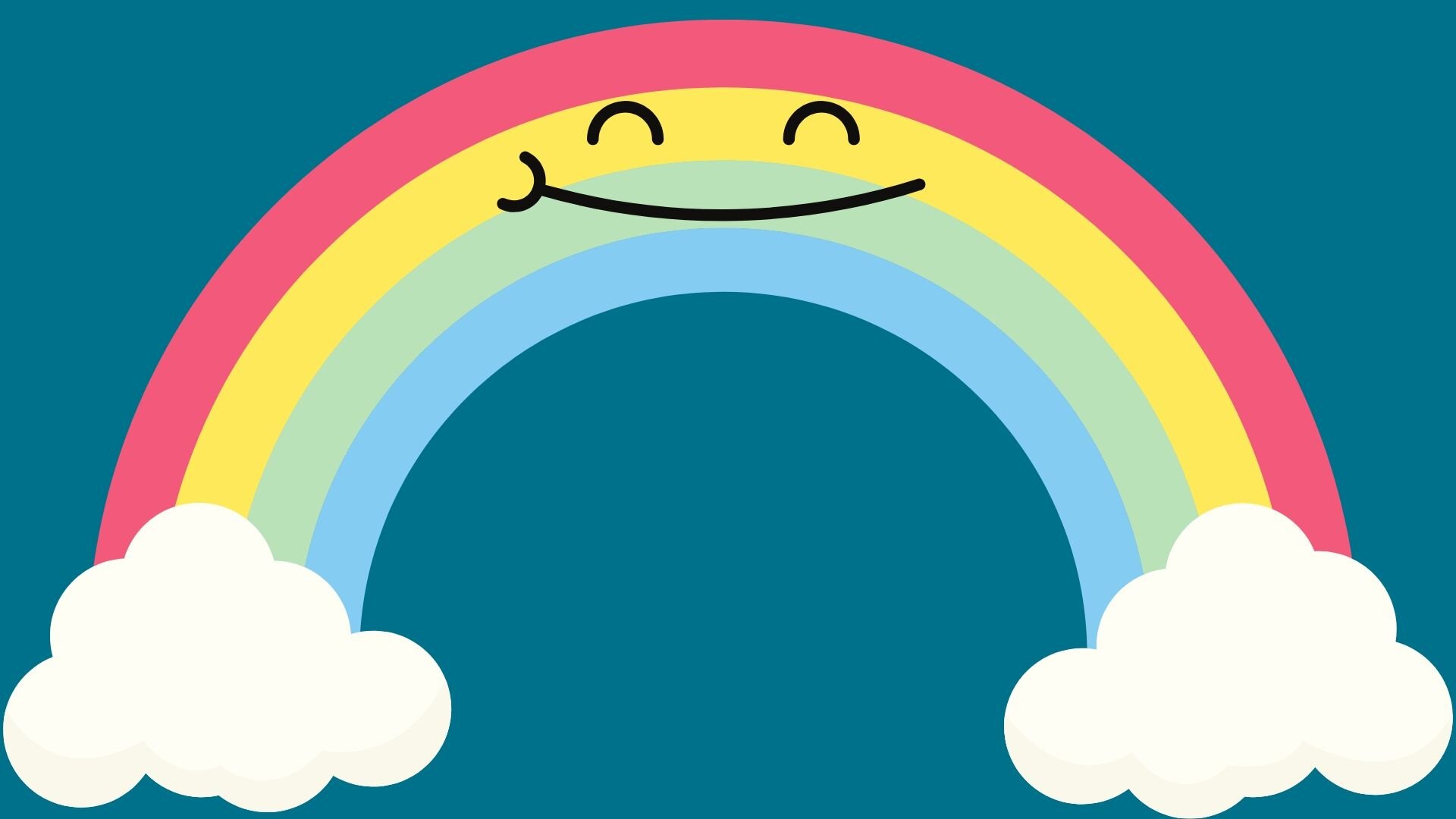 Cartoon Rainbow Zoom Background