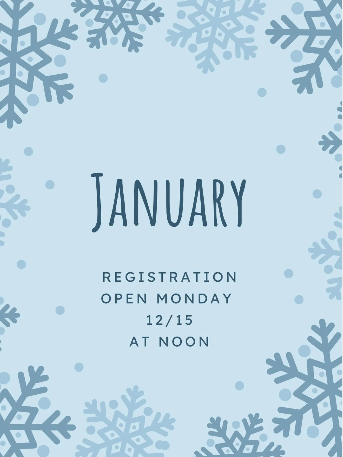 Sign up for January&rsquo;s 4 week series! 

Registration opens Monday at noon at A2aviary.com