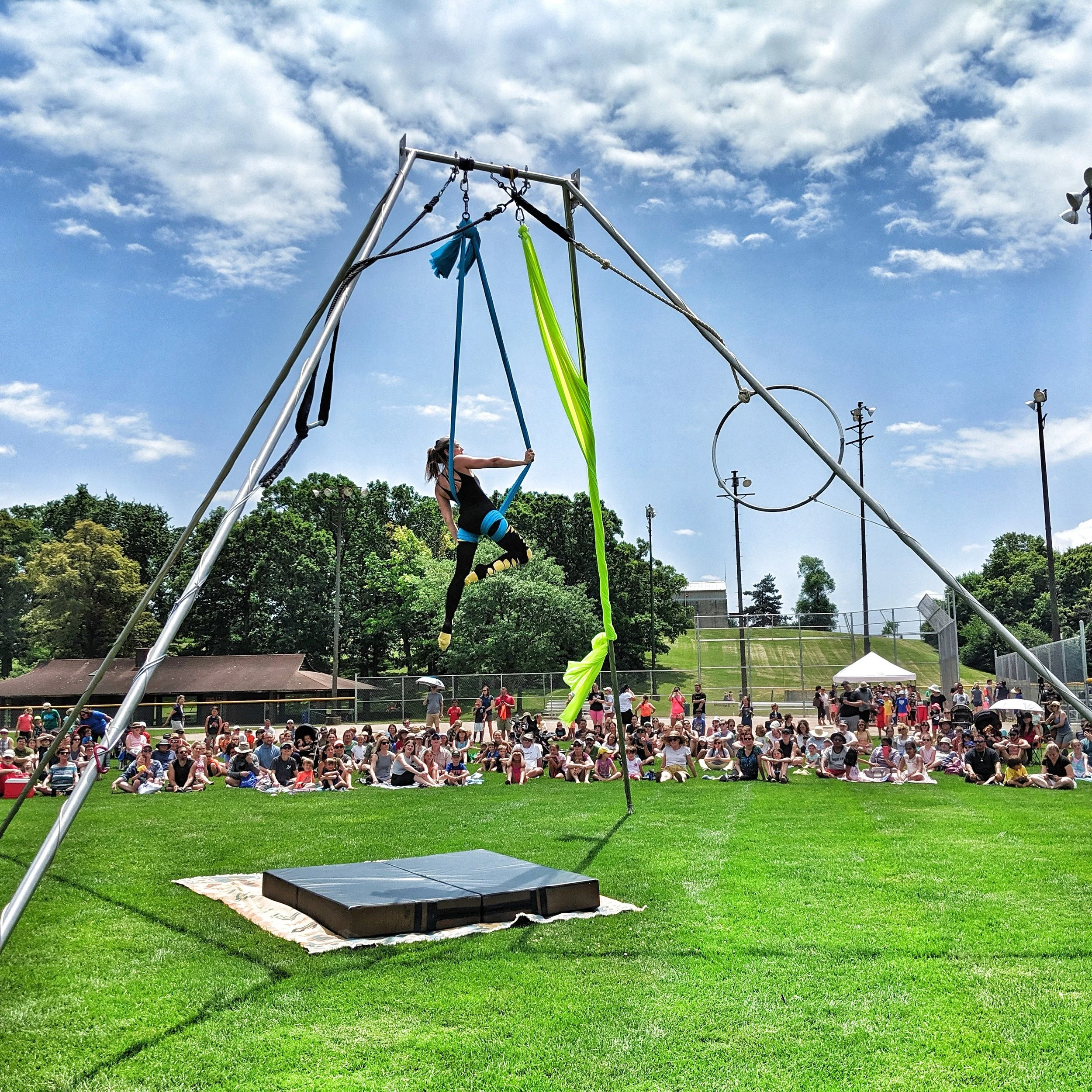 5/23 1-3pm - Join us for a special Play Flight on the portal aerial rig! Take your practice outside, check out the different feel and flex of the rig, and soak up the sunshine. We&rsquo;ll be behind the studio, facing the railroad tracks. Weather per