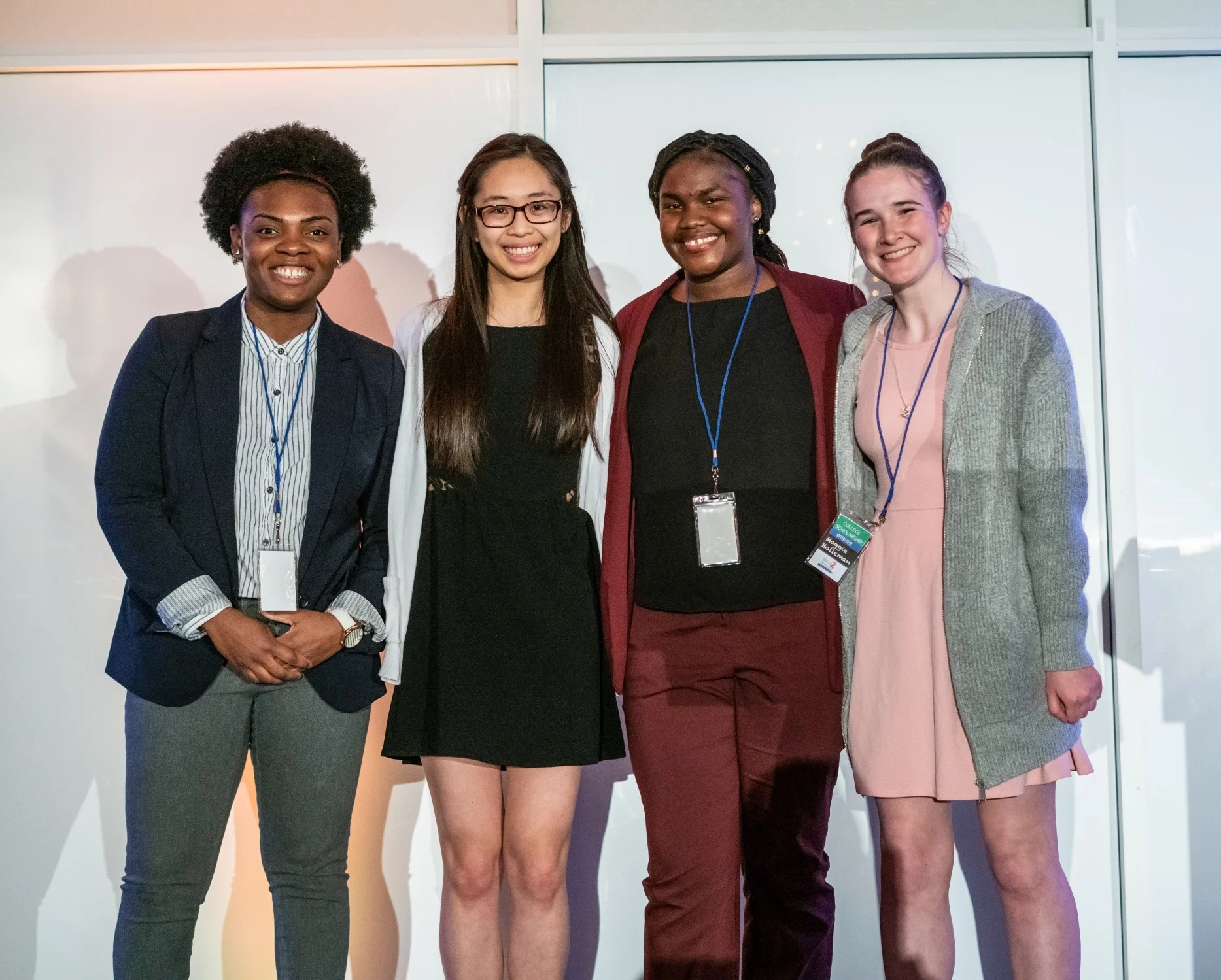 2019 recipients in attendance at our Kickoff Dinner receiving their scholarships.