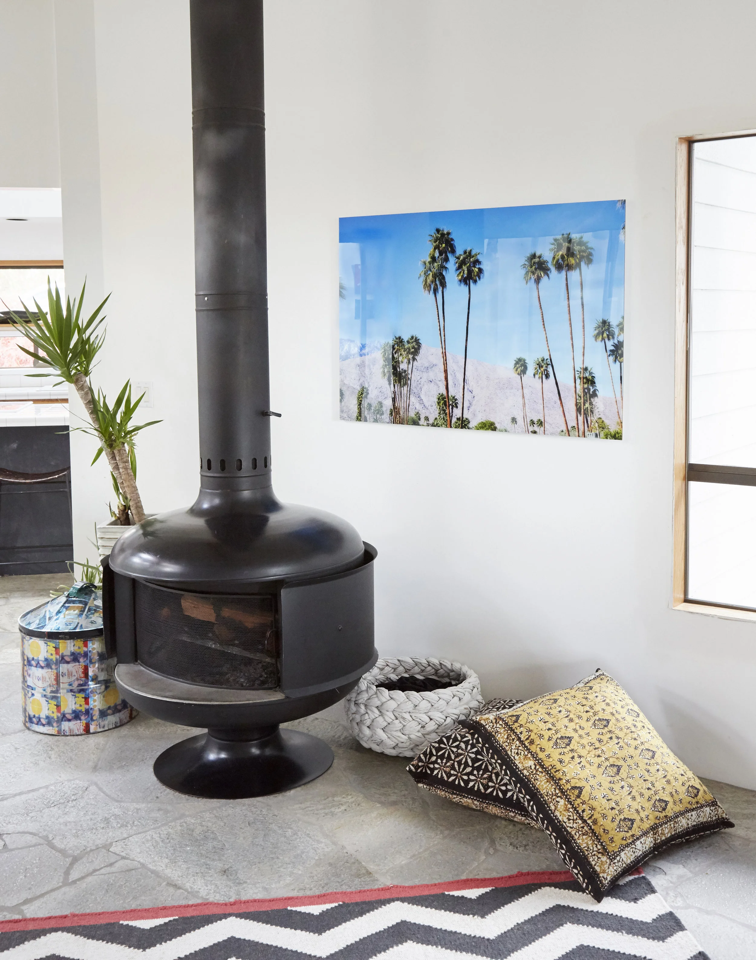 living room art fireplace