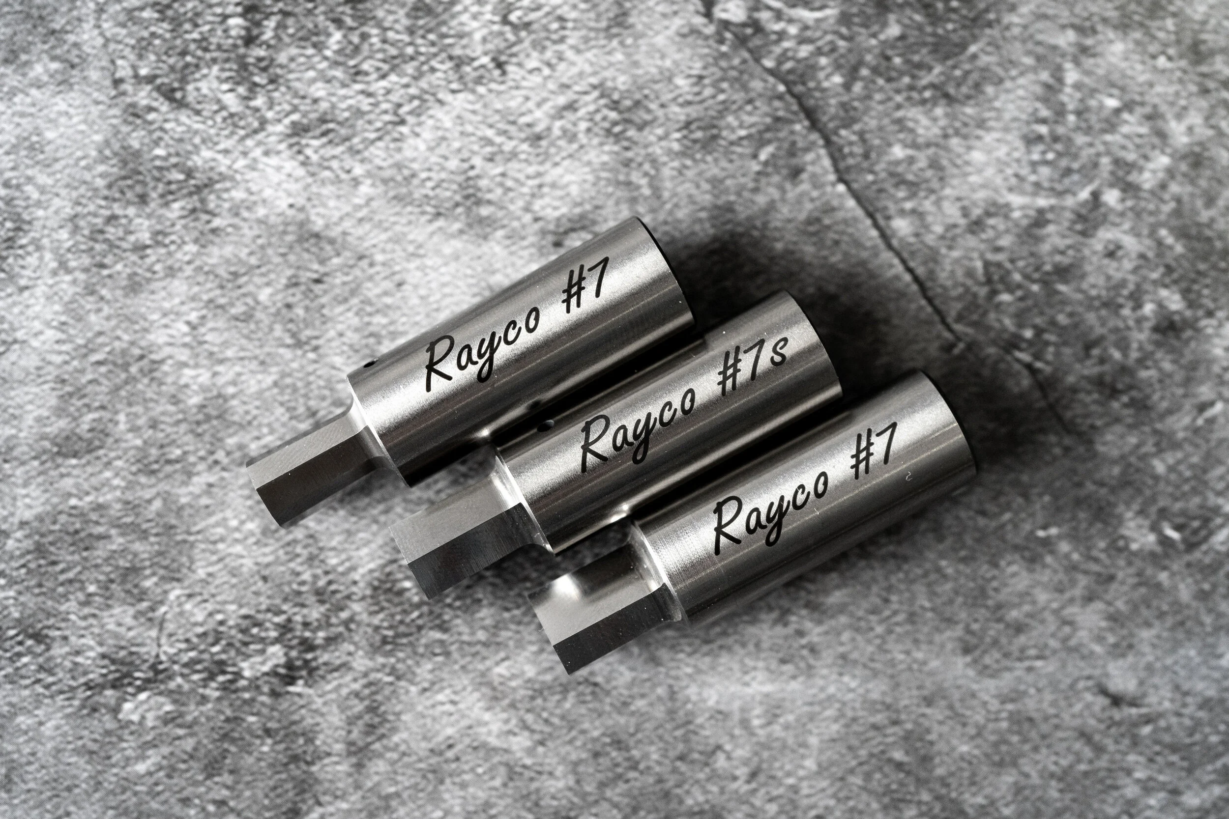 Rayco #7 custom hex broaches with .315-inch and .500-inch shanks