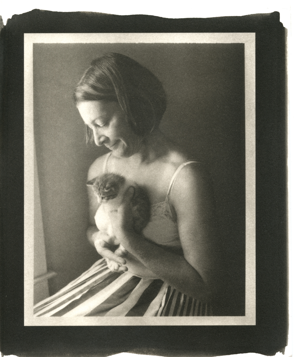  Carol and Kitten. 2016. Platinum Print. 13" x 10" 