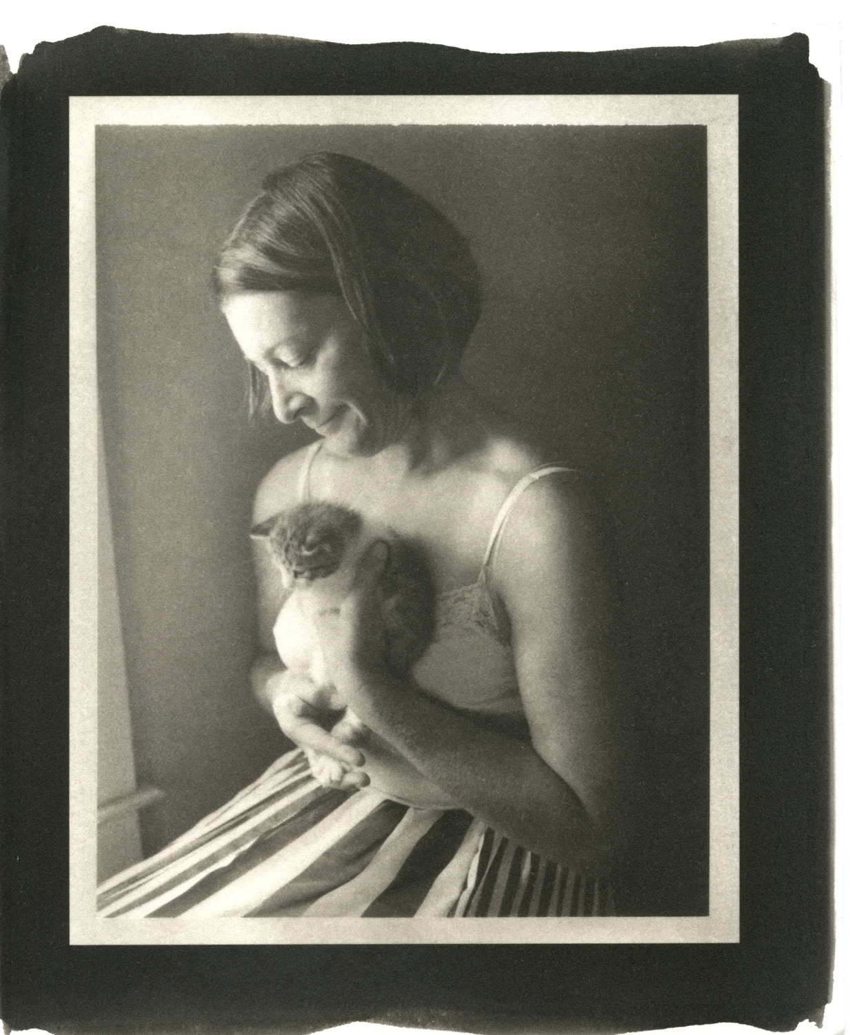 Carol and Kitten. 2016. Platinum Print. 13" x 10"