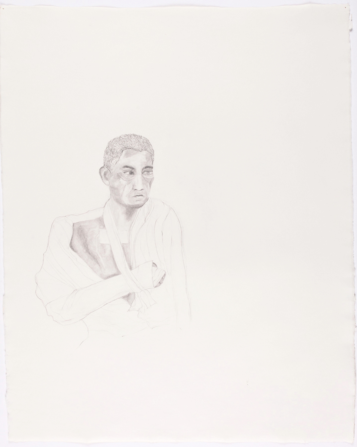  Bandaged Soldier IV. 2010. Pencil on Paper. 30" x 22" 