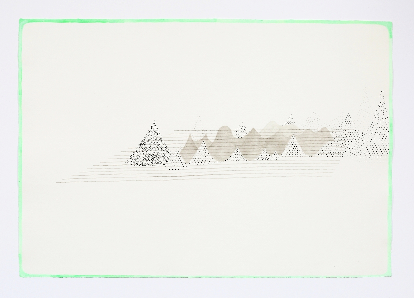  Mountain Range. 2011. Ink on paper. 11" x 17" 