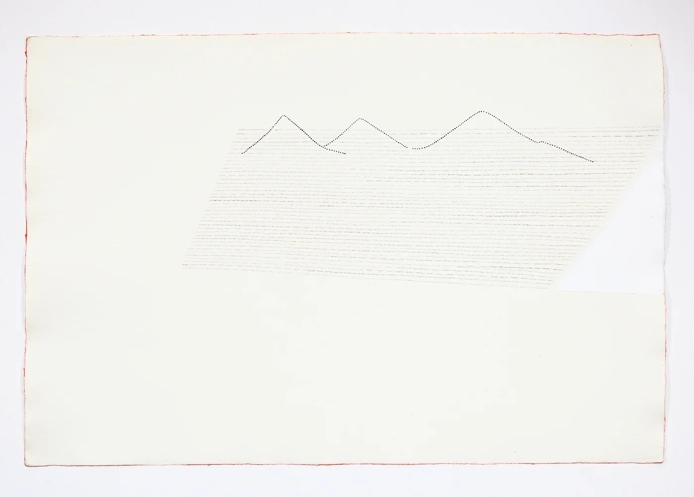 Three Mountains. 2011. Ink on paper. 11" x 17"