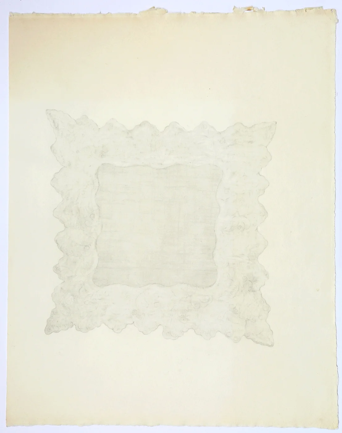 Lace Handkerchief. 2015. Pencil on Paper. 26" x 19"