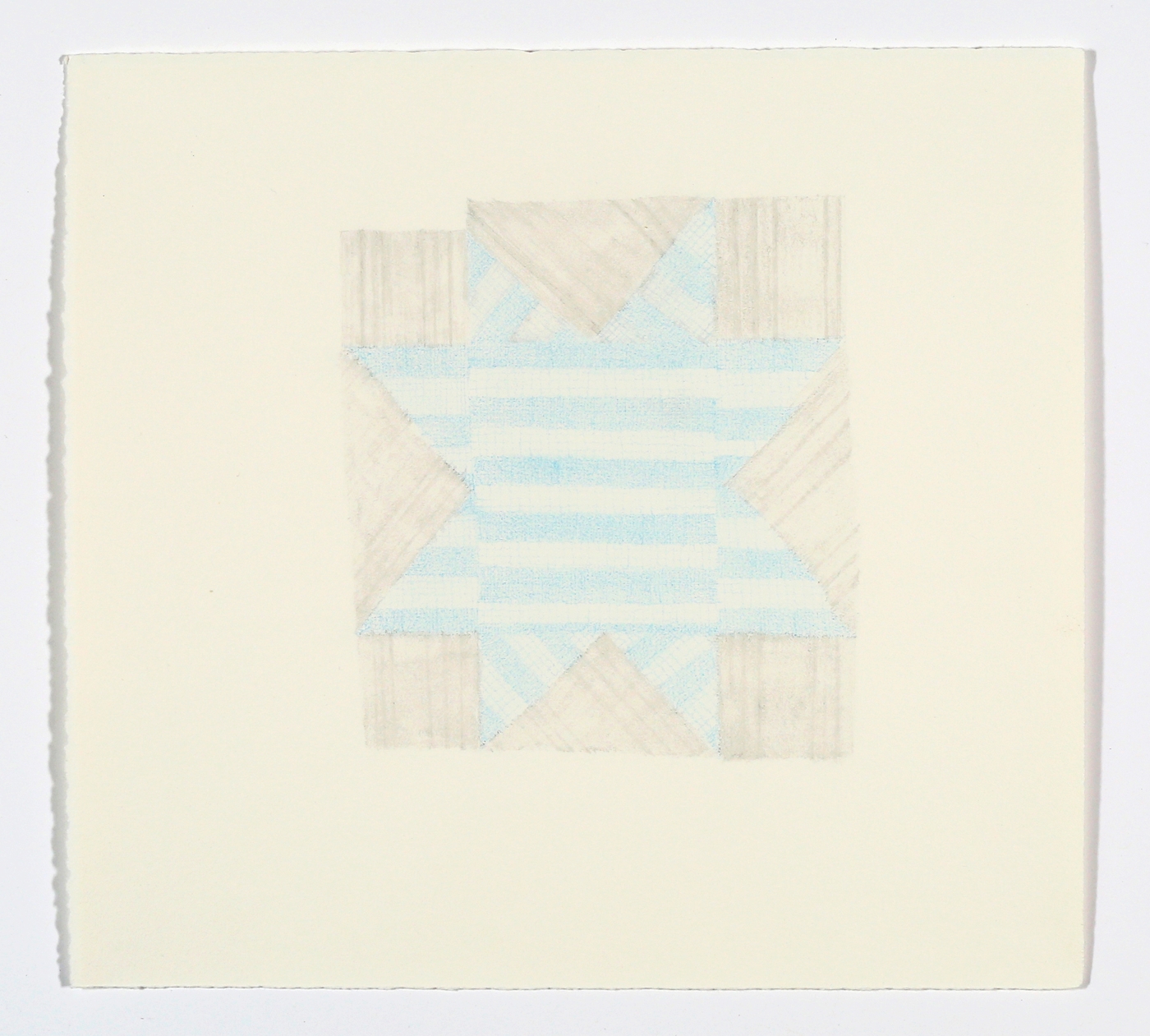  Quilt Square No. 3. 2015. Pencil and Colored Pencil on Paper. 14" x 13" 