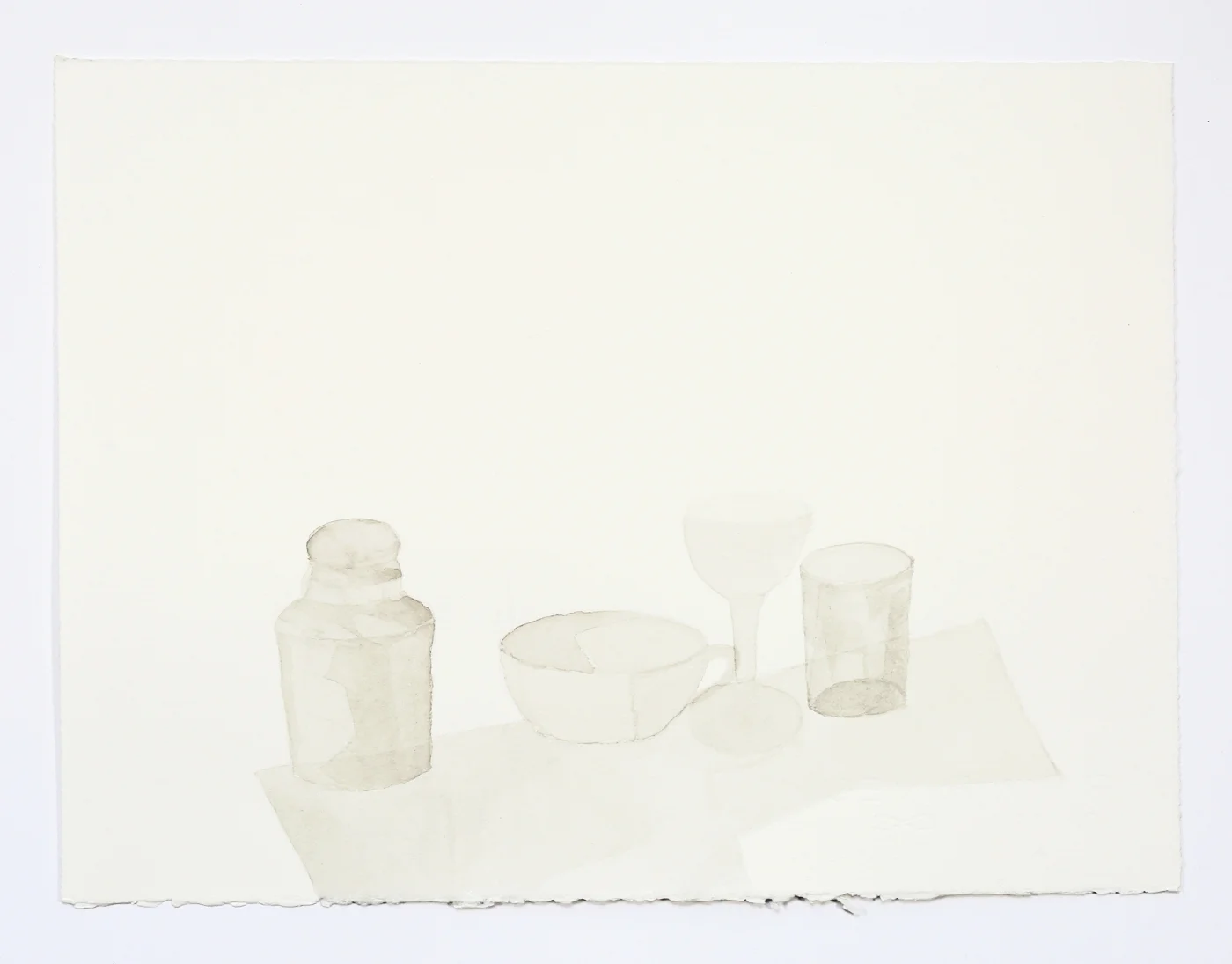 Still Life with Teacup. 2018. Ink on paper. 11" x 17"