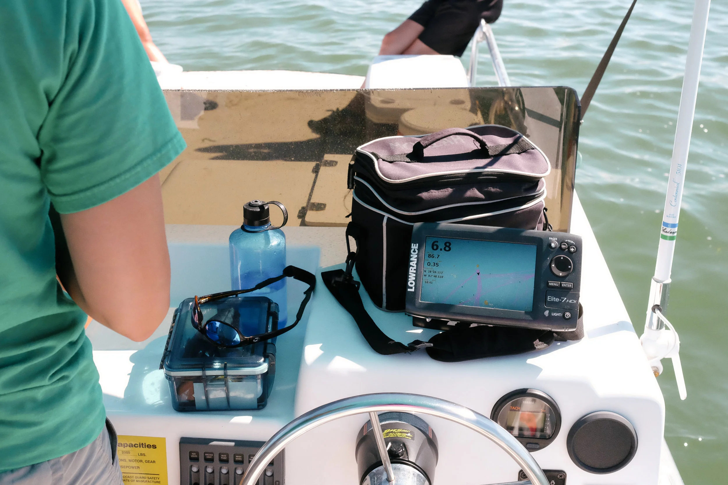 Anchored in less than seven feet of water, the waiting game to find out what, if anything, will be caught in the net begins.