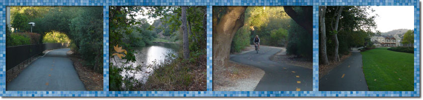 The Bob Jones Trail starts at the parking lot and is a paved trail down to Avila Beach