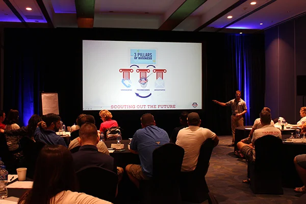 Pool Scouts President Michael Wagner Presenting At Convention.jpg