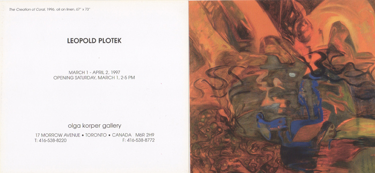 Olga Korper Gallery, Toronto, Canada, 1997 (solo)