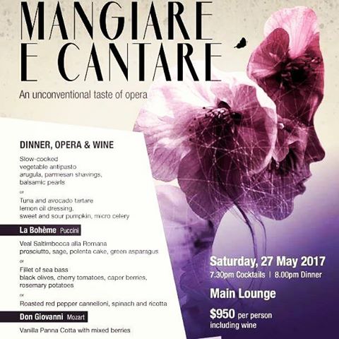 Please come and join an opera evening at #hkcountryclub &quot;Mangiare E Cantare&quot; with full course dinner, free flow wine and a taste of #opera !