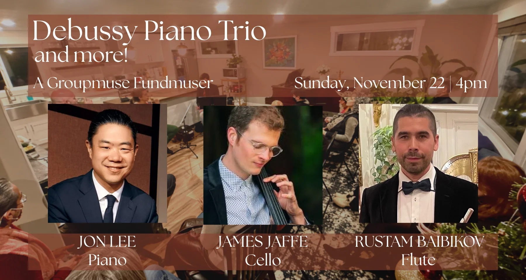 Debussy Piano Trio and More - a Groupmuse Fundmuser