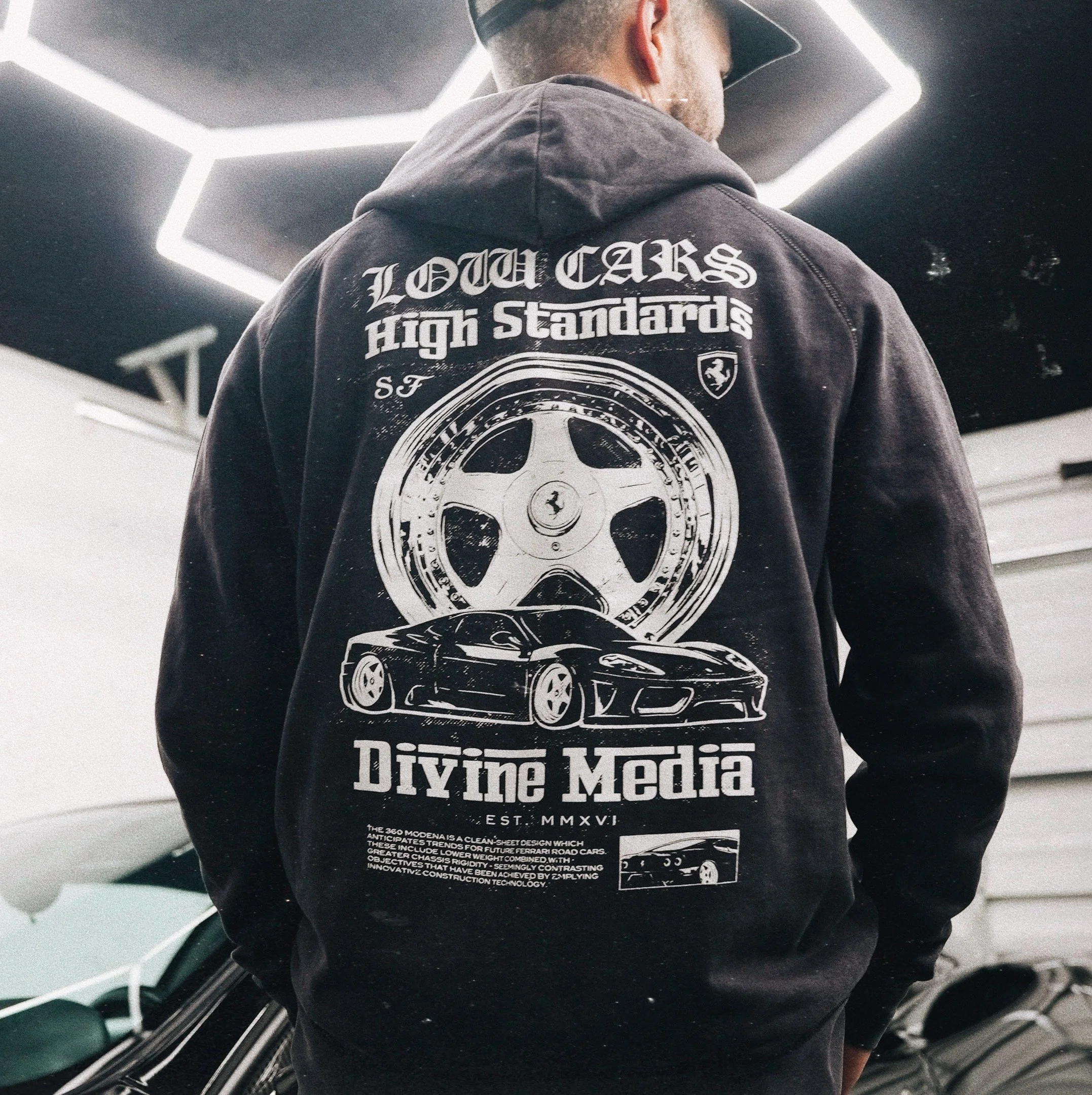 Low Cars High Standards Ferrari 360 N-GT Hoodie