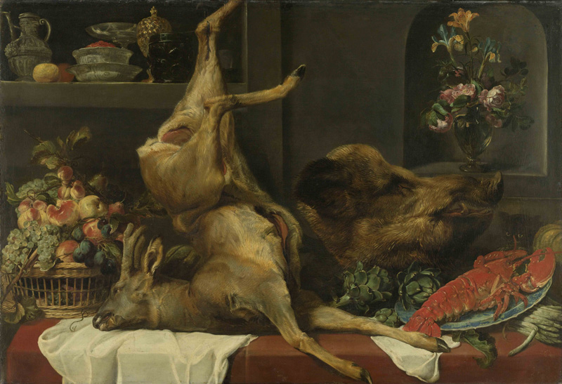 Frans Snyders, Still Life with a deer, a boar’s head, fruits and flowers, 1640/1657