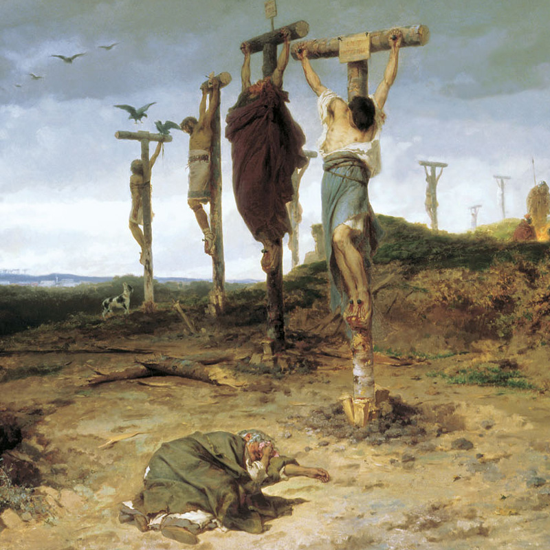 Rush being captured by the crucifix