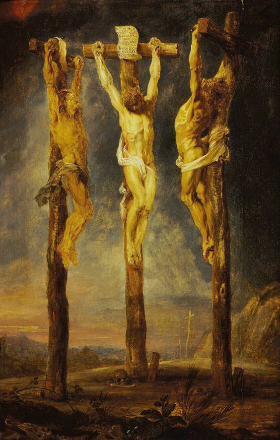 Peter Paul Rubens, The Three Crosses, 1620. PLACEMENTS: BACK | CHEST & ABS | 1 ARM, CHEST, NECK & ABS | ARMS, CHEST & ABS | BACK & ARMS | BODYSUITE |