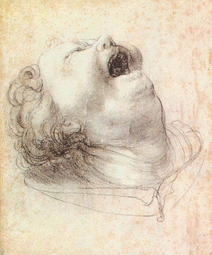 Matthias Grünewald, Head of a Shouting Man, 1520 Placement: HAND | CHEST |