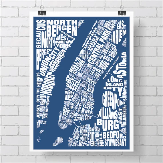 New Yorkers love our neighborhoods so much, we hang them on our walls. Purchase this print on Etsy via @kiacoltd .
