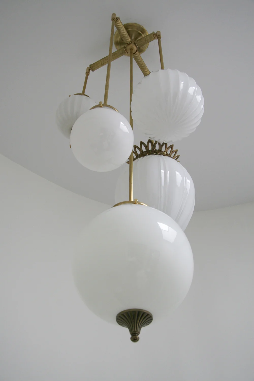 Brilliant 5 Globe Lighting Fixture With Vintage Milk Gl And Brilliant 5 Globe Lighting Fixture With