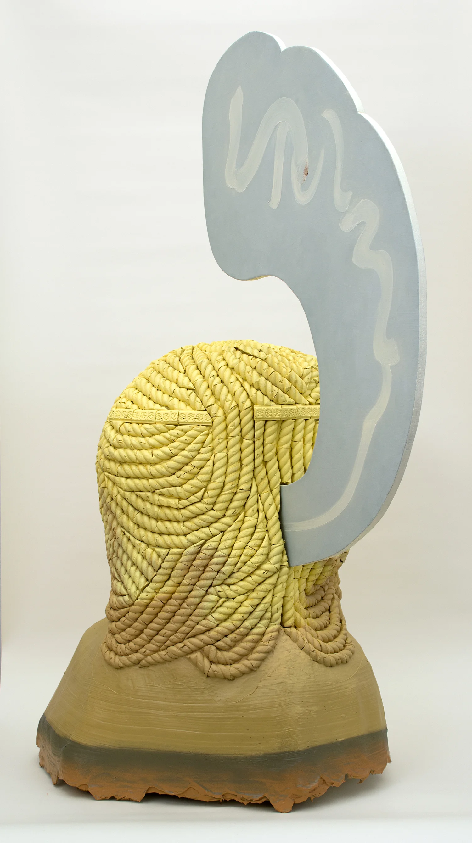 Brunhilde, 2015. oil and acrylic on wood, plaster, and wood molding, 24 x 24 x 48 inches