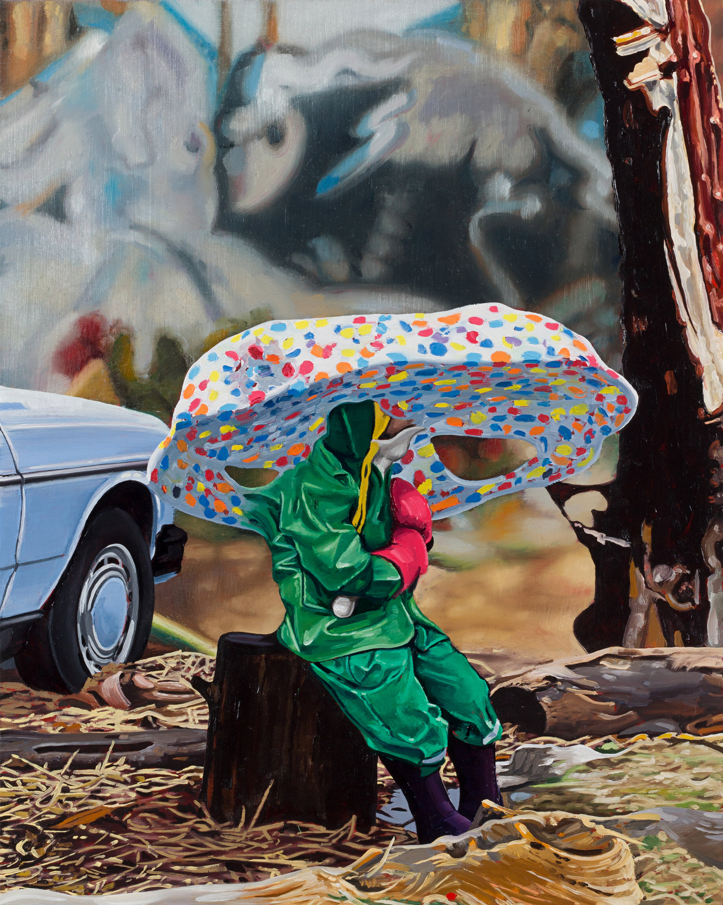 JOMD , 2020. Oil on panel, 14 x 11 inches
