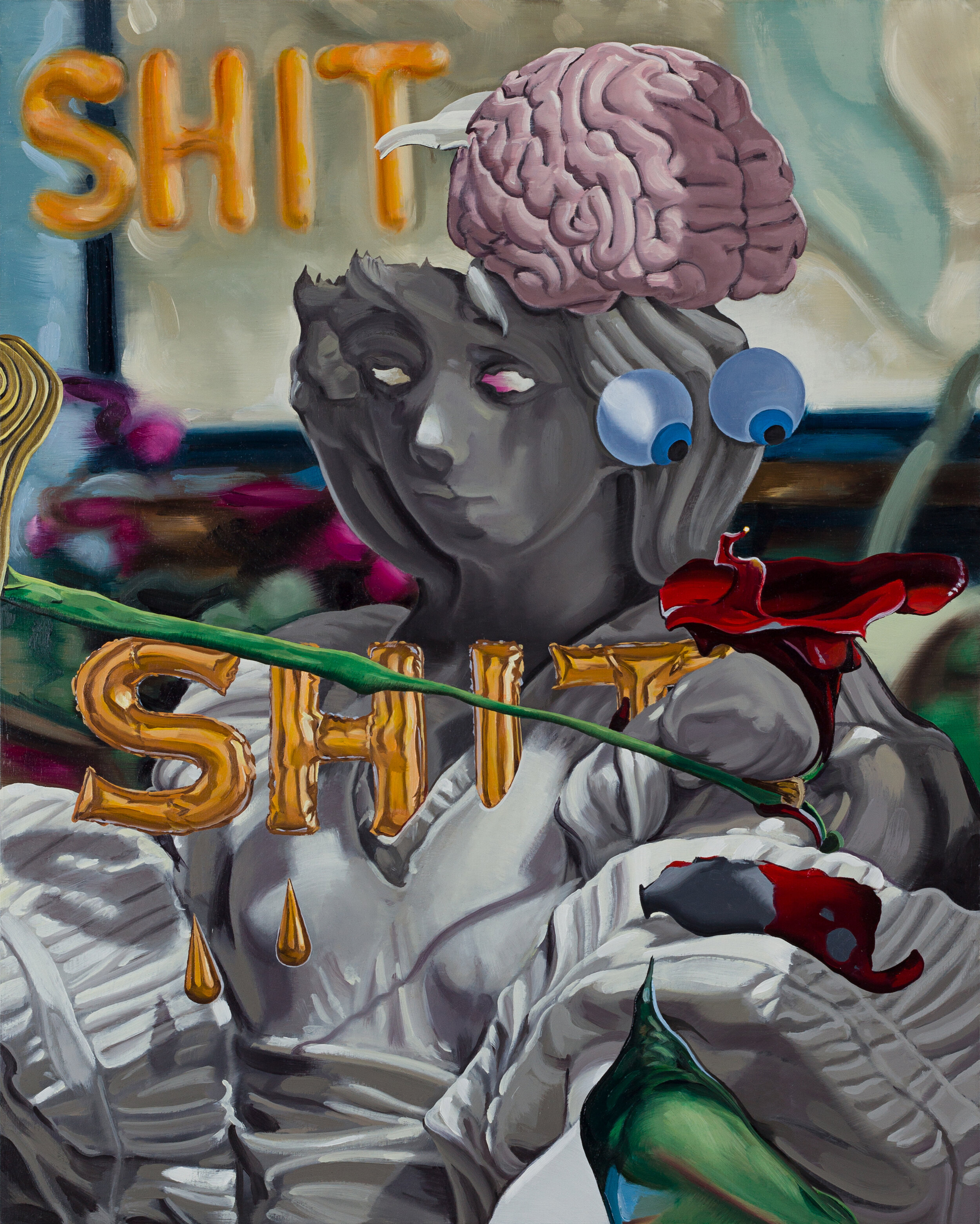 Trouble Focusing , 2020. Oil on panel, 20 x 16 inches