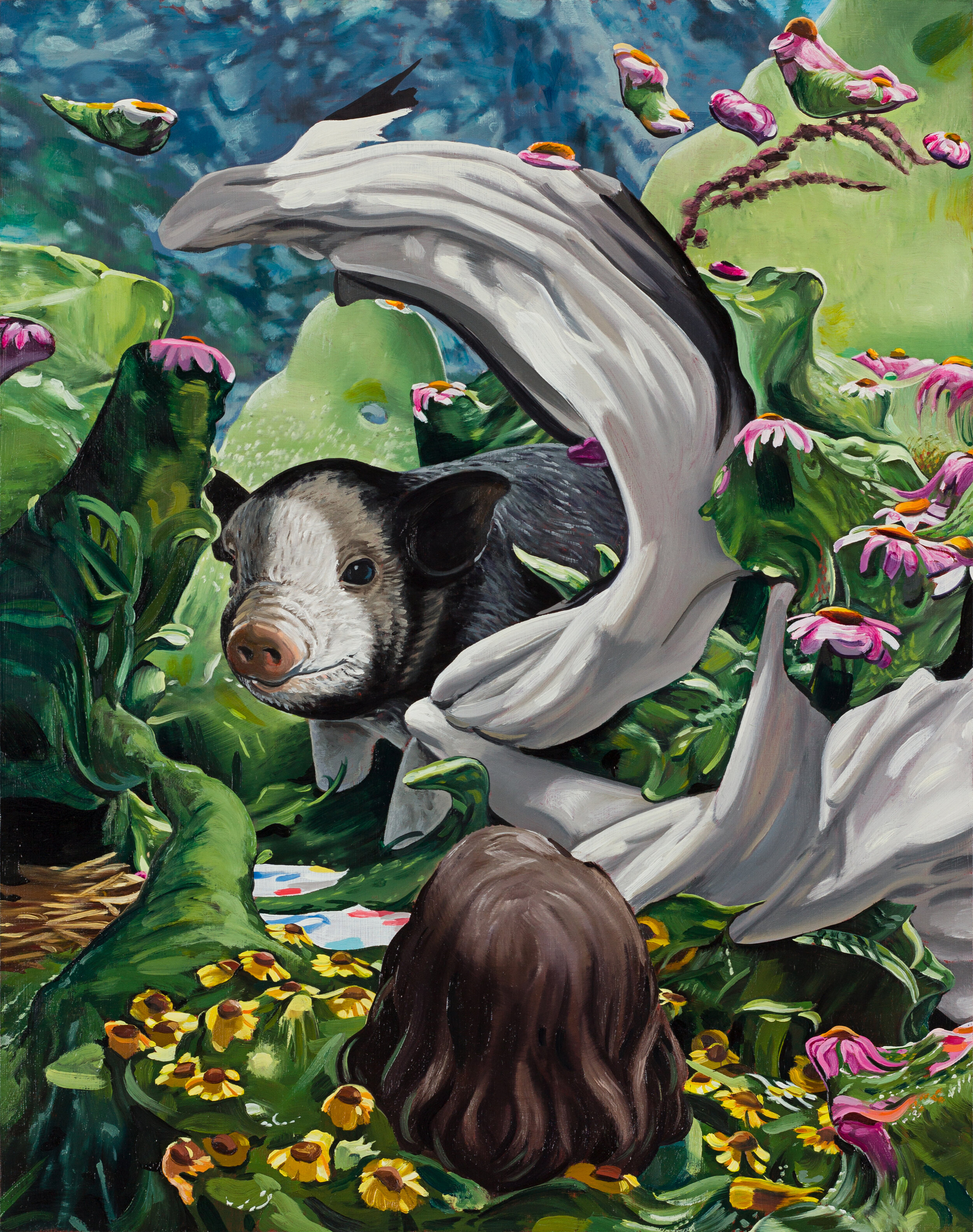 No Place That Does Not See You , 2020. Oil on panel, 14 x 11 inches