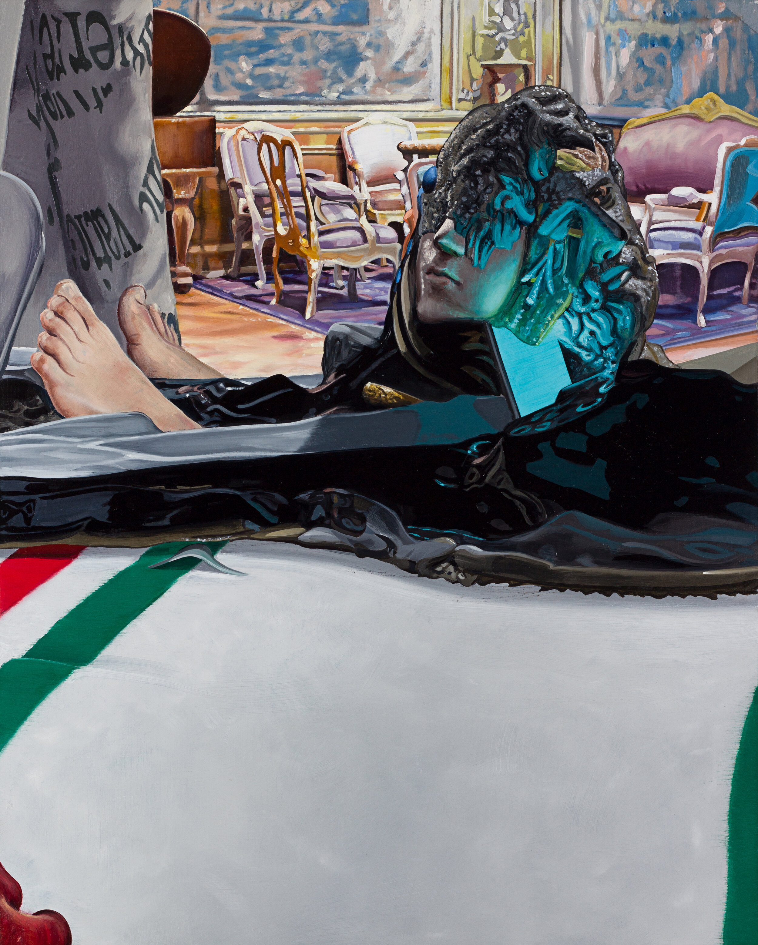 The Great Drawing Room (III) , 2021. Oil on panel, 20 x 16 inches