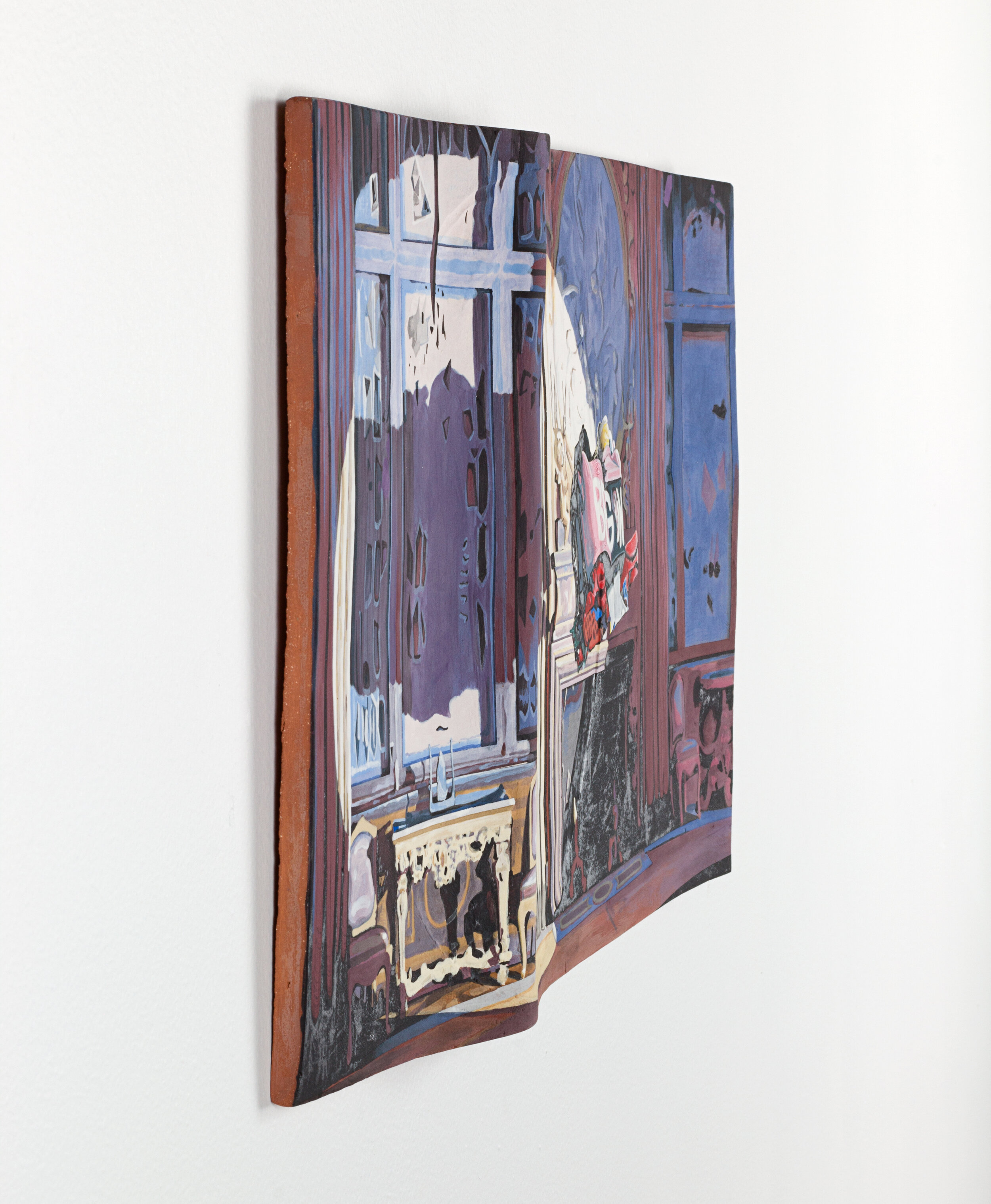 Asmodea After Dinner (side view), 2021. Glazed ceramic, 12 x 22 inches