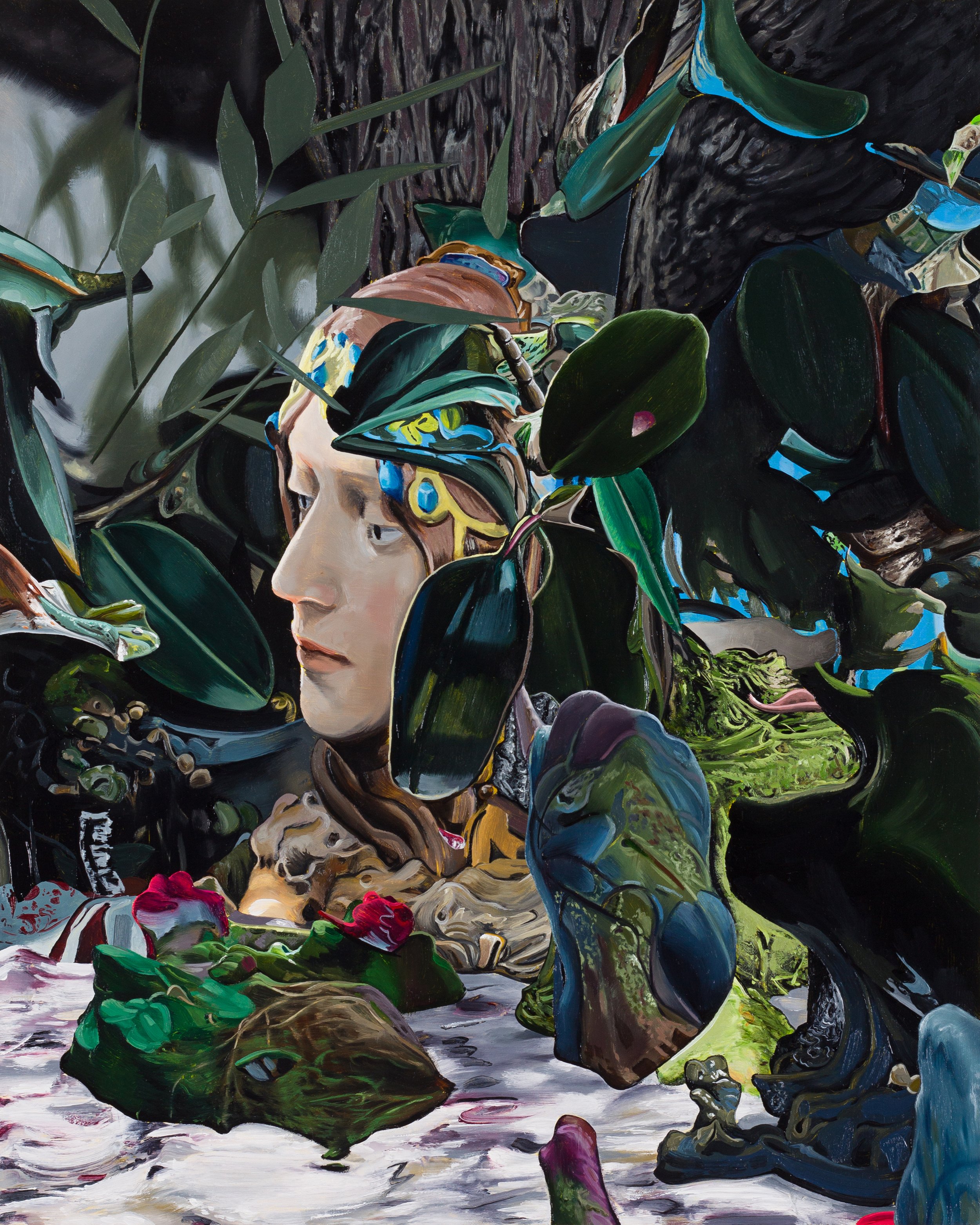A Clearing (I) , 2023. Oil on linen over panel, 20 x 16 inches