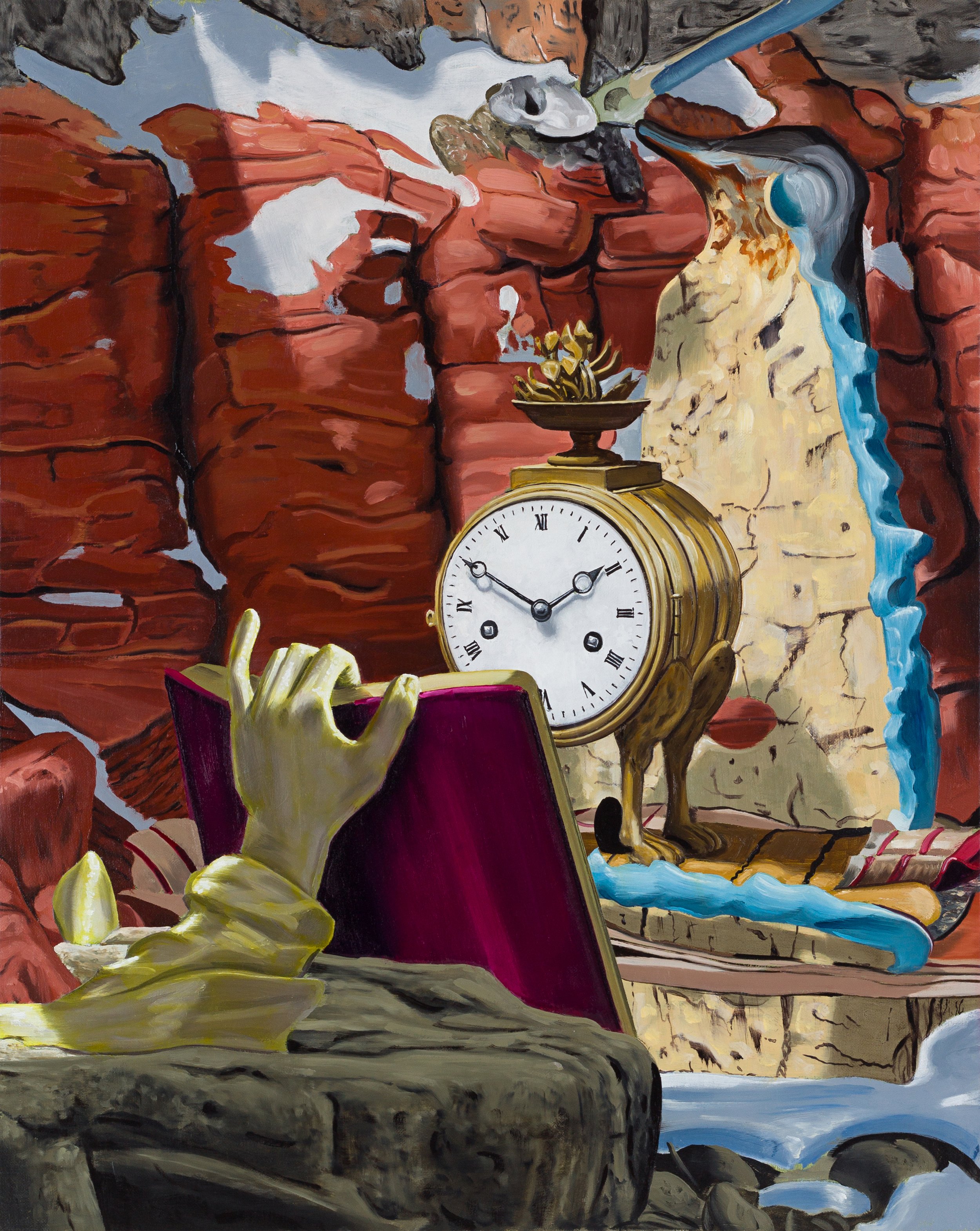 A Happy Hour Somewhere , 2024. Oil on linen over panel, 20 x 16 inches