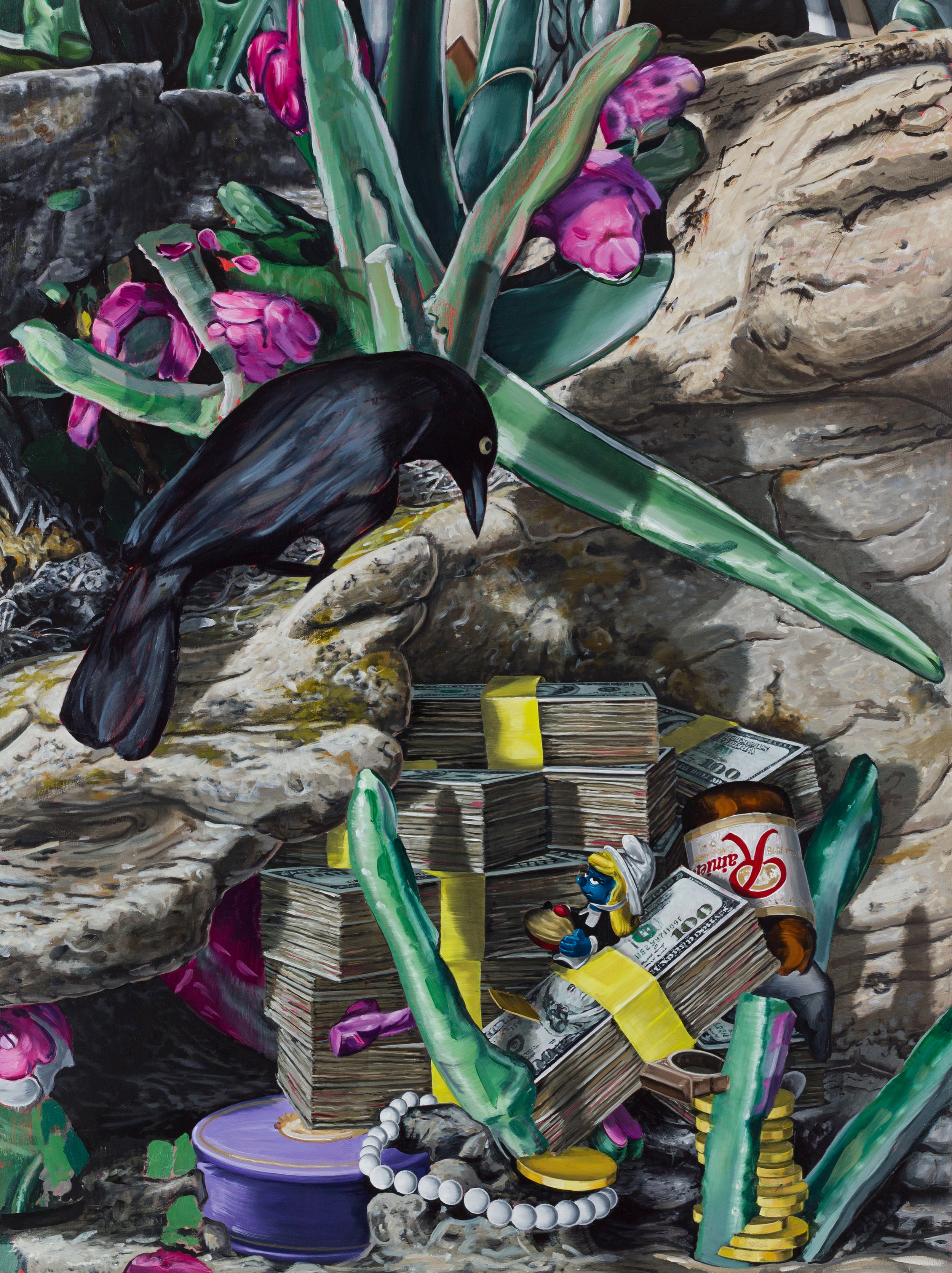 Nest Egg , 2024. Oil on panel, 40 x 30 inches
