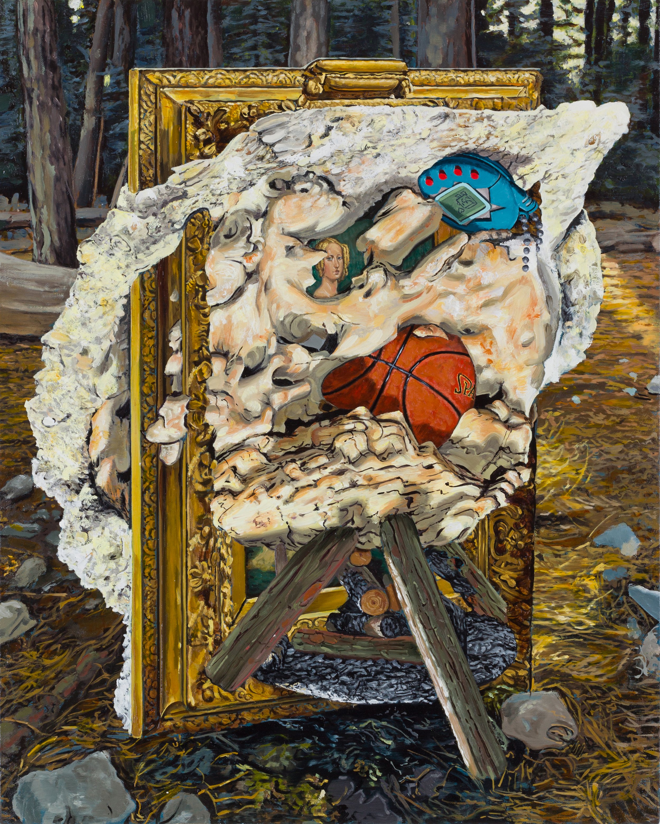Surviving , 2025. Oil on linen over panel, 20 × 16 inches