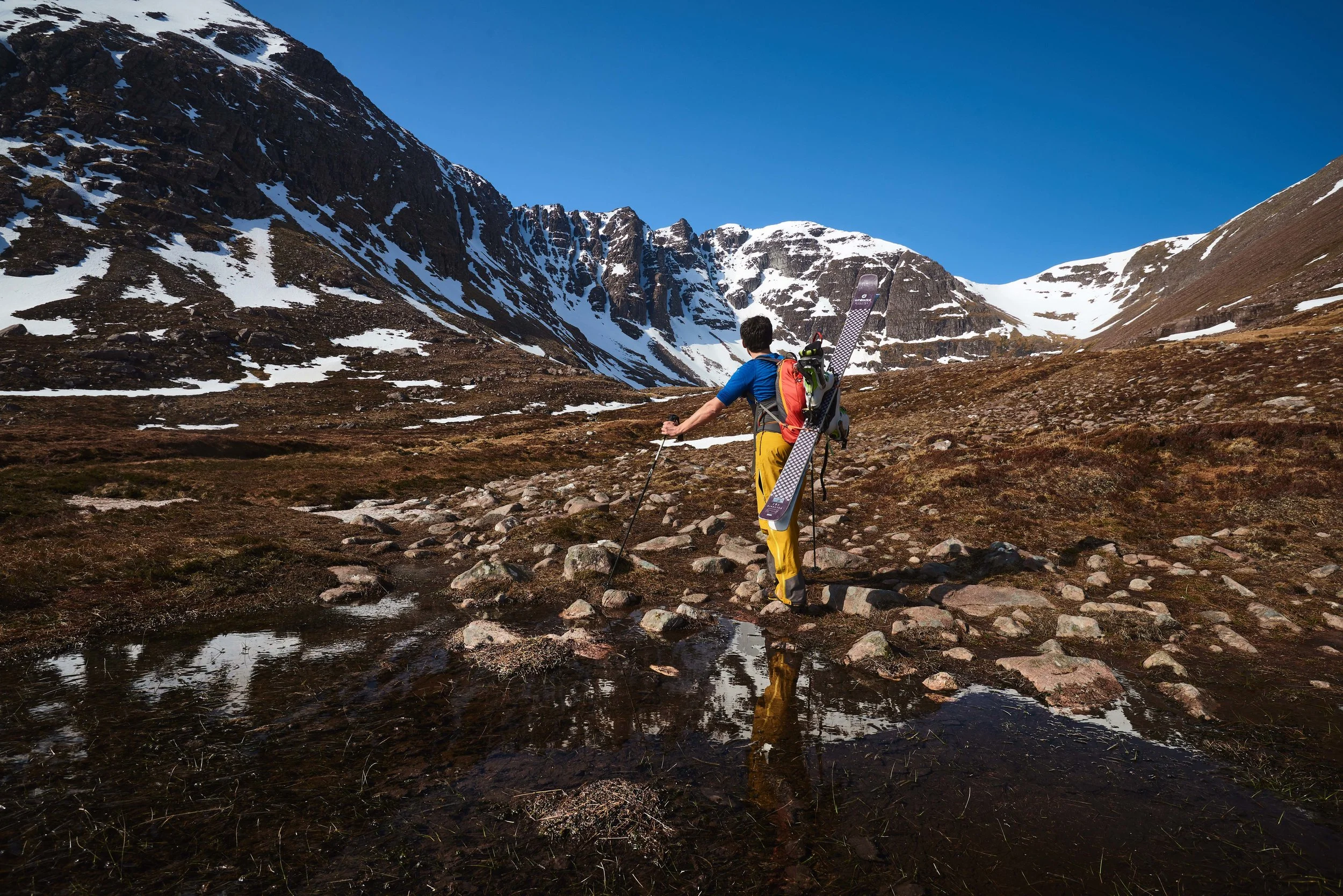 Pete Mackenzie approaching Glas Tholl, the northernmost of An Teallach's two main coires.