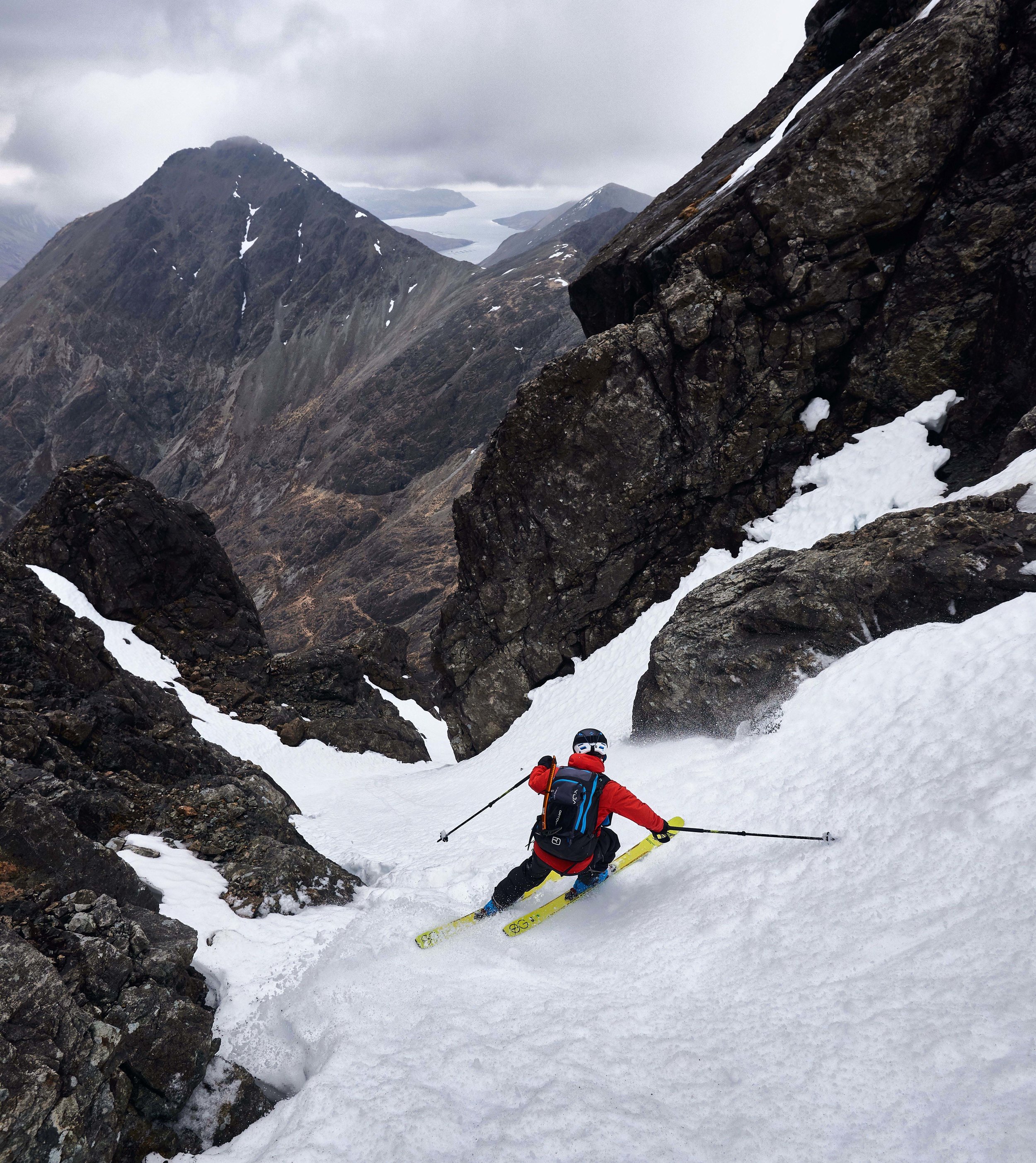 Dave negotiating the narrows of Summit Gully.