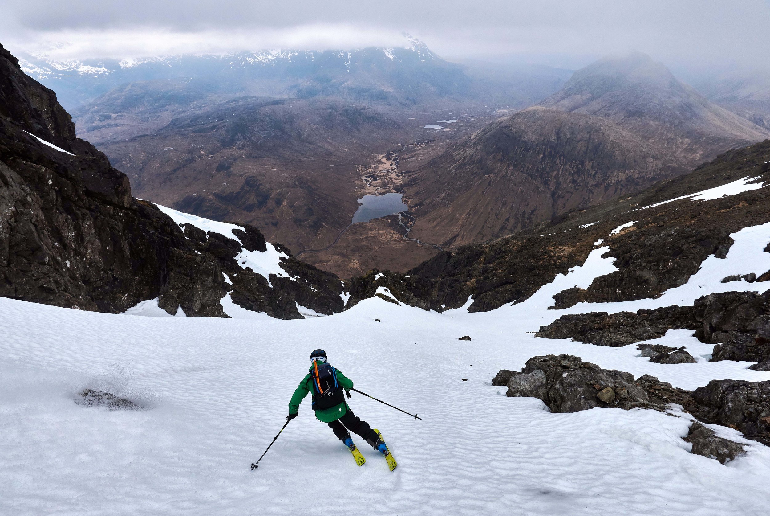 Dave lower down on Willink's Gully.