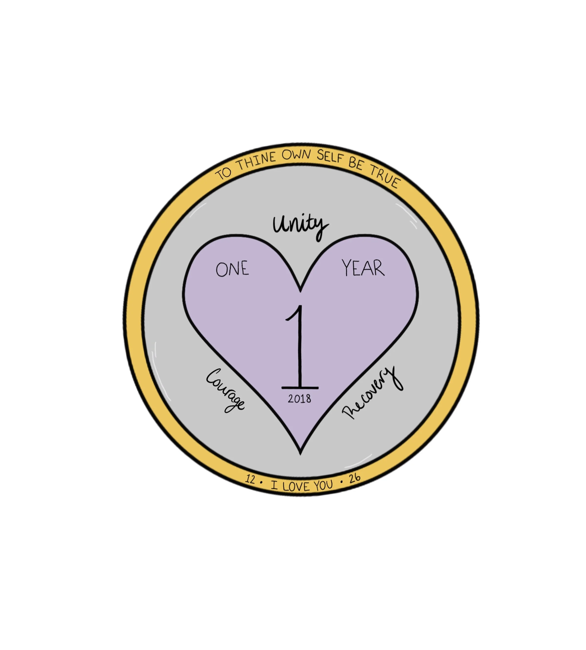Alcoholism Sobriety pin concept.
