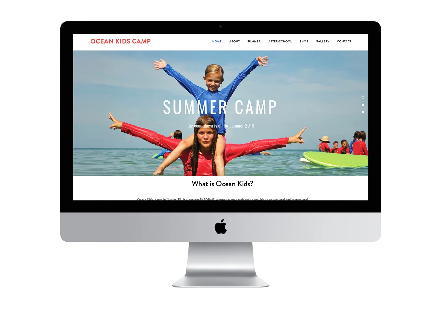Ocean Kids Camp Website